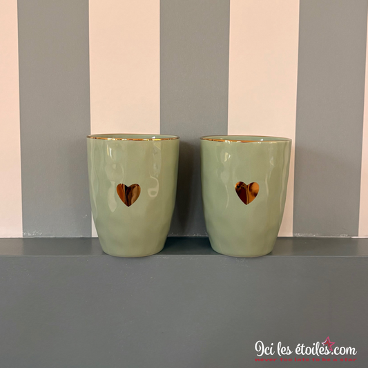 Mug en céramique Cœur doré