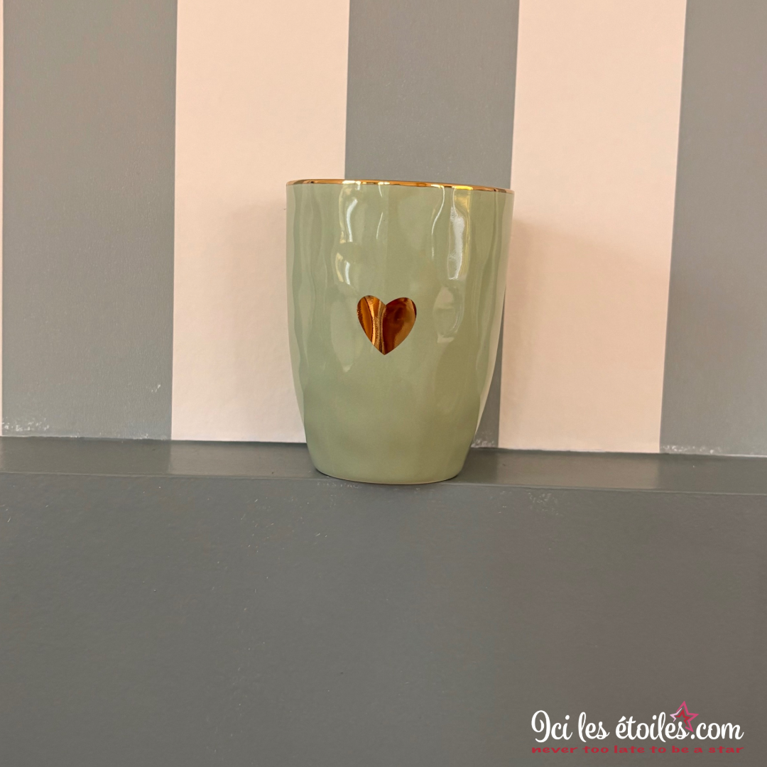 Mug en céramique Cœur doré