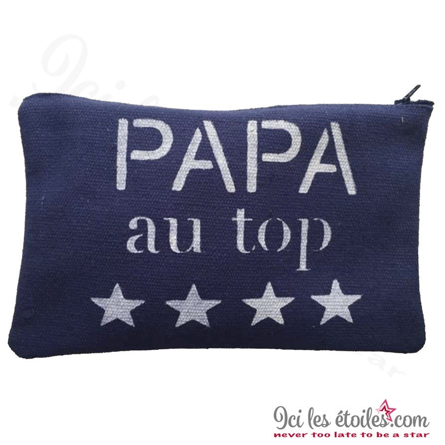 Pochette bleu Indigo "Papa au Top"