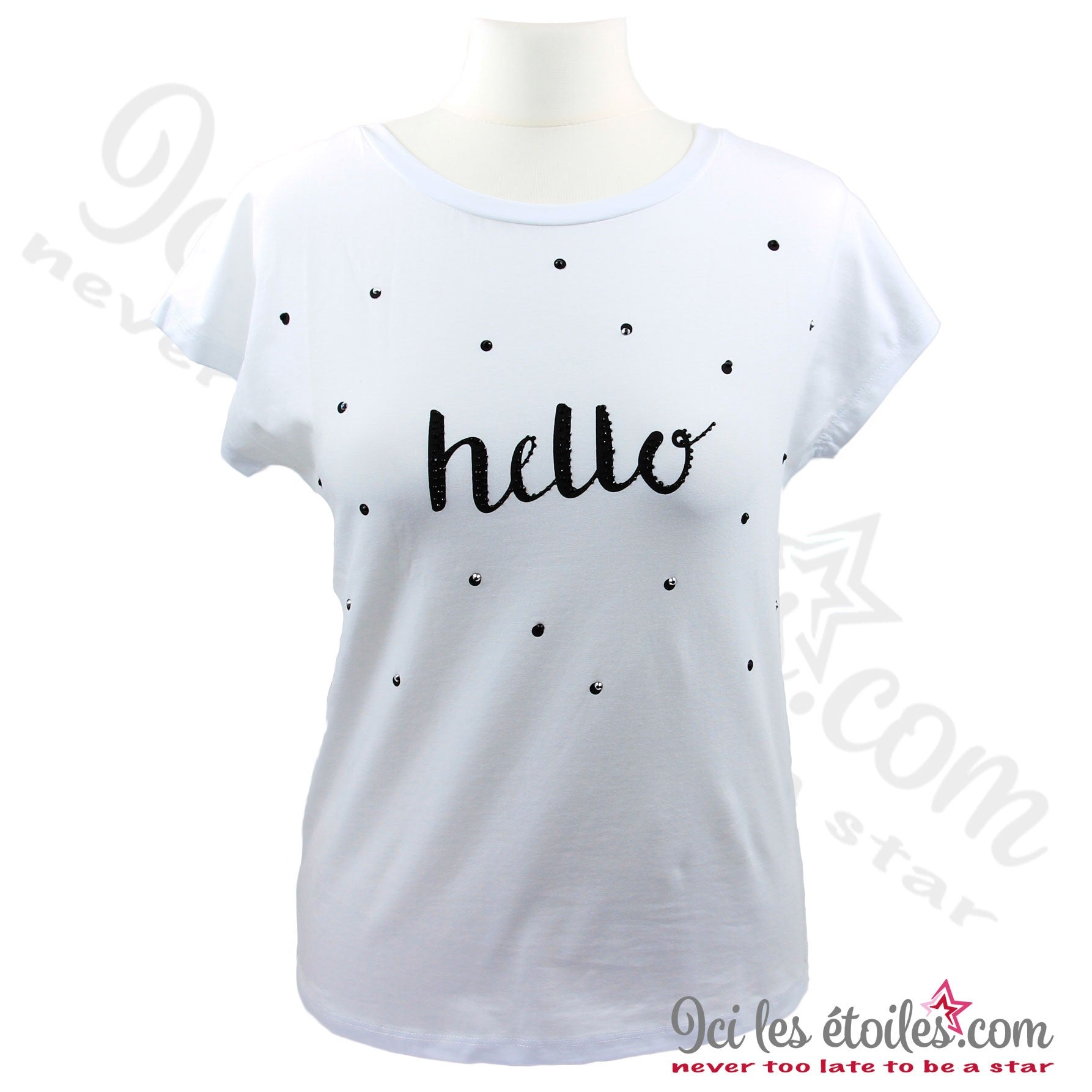 Tee-Shirt "Hello" Noir